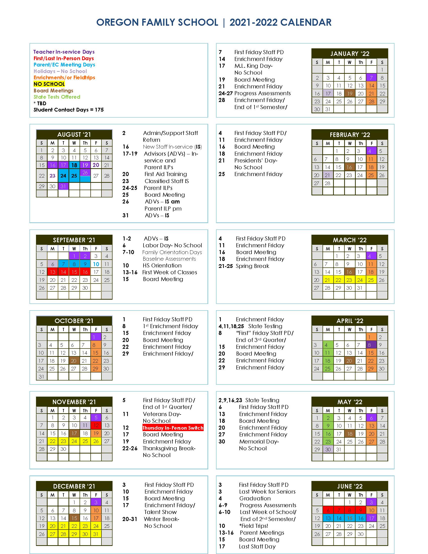 Oregon State University Calendar 2022 23 Academic Calendar - Oregon Family School
